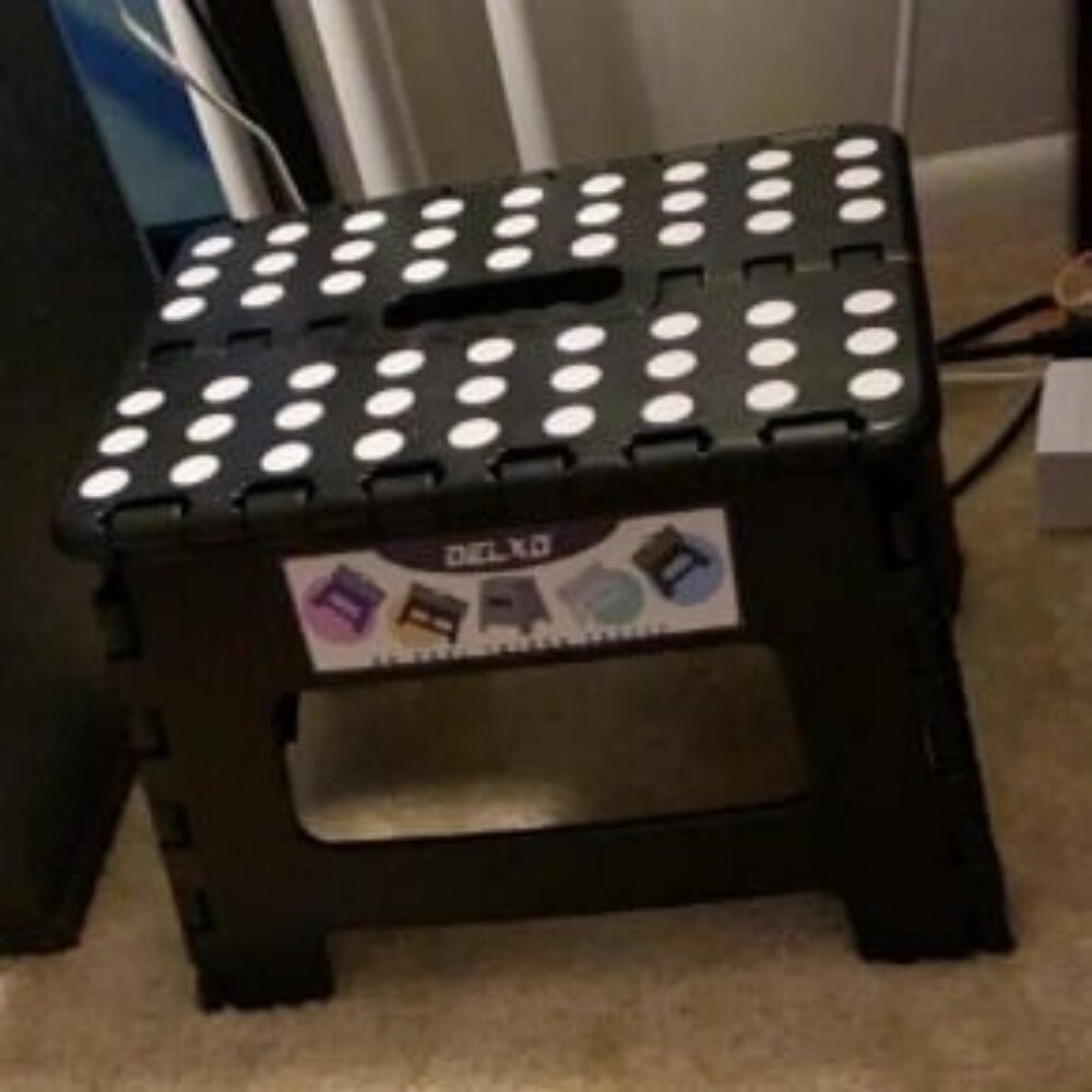 Folding Step Stool, 13 inch Non-Slip Foldable Stools for Kids & Adults